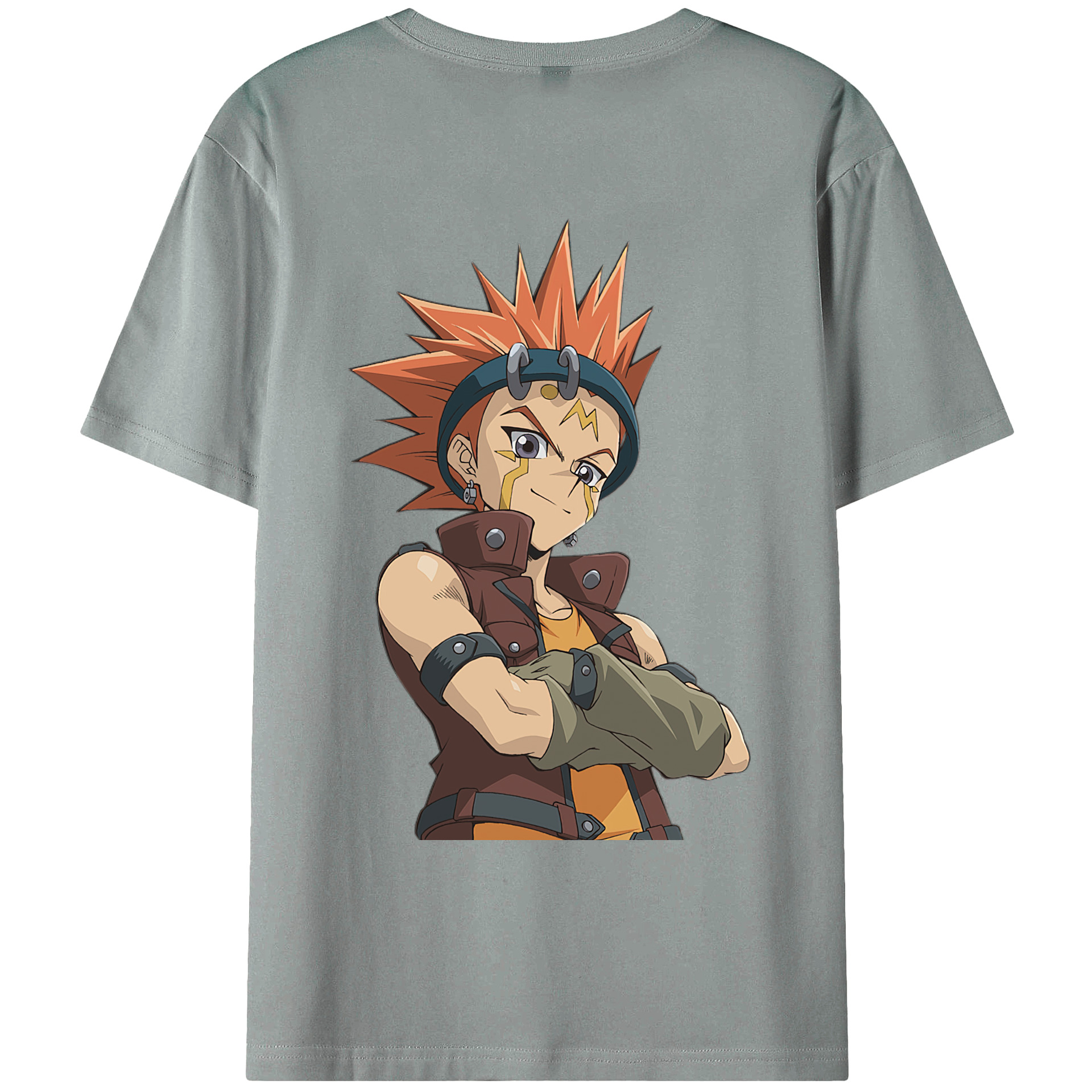 （画像用） 遊☆戯☆王 Yu-Gi-Oh! 綿100％ メンズ半袖Tシャツ（バックプリント） 通気性